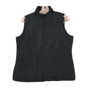 EP Pro Women's Size Small‎ Golf Vest Black Performance Full Zip